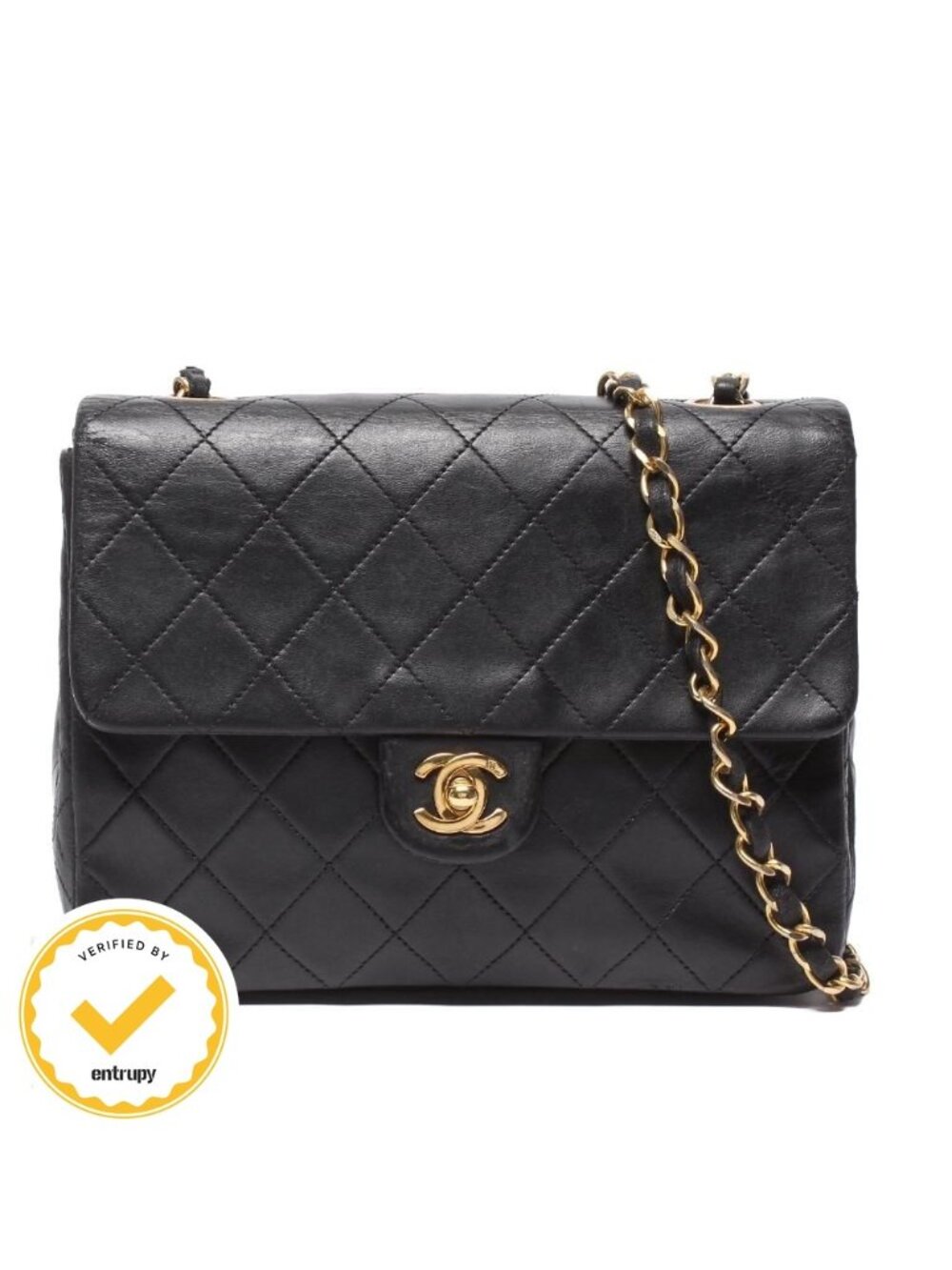 Chanel Chain Shoulder Bag Gold Mini Quilted 20